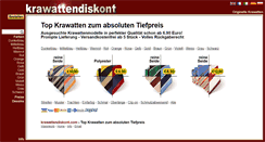 Desktop Screenshot of krawattendiskont.com